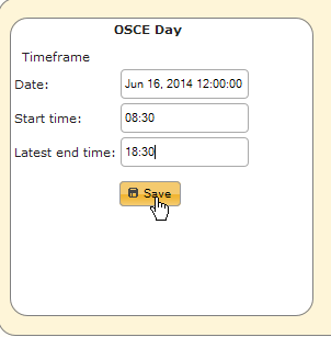 Defining a date and time for the OSCE